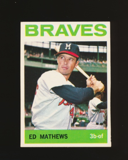 1964 Topps Baseball Card #35 Hall of Famer Ed Mathews Milwaukee Braves