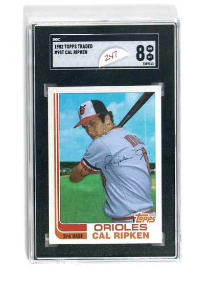 1982 Topps Traded ROOKIE Baseball Card #98T Rookie Hall of Famer Cal Ripken