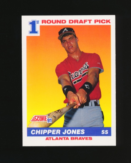 1991 Score ROOKIE Baseball Card #671 Rookie Hall of Famer Chipper Jones Atl