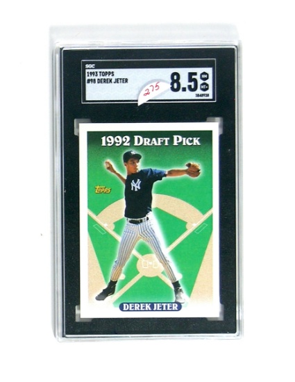 1993 Topps ROOKIE Baseball Card #98 Rookie Hall of Famer Derek Jeter New Yo