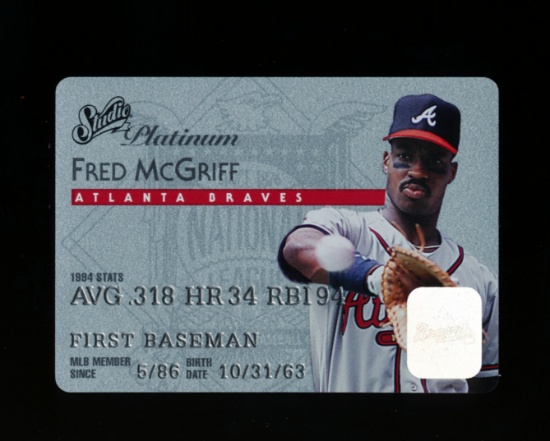 1995 Studio Platinum Insert AUTOGRAPHED Baseball Card #23 of 25 Hall of Fam