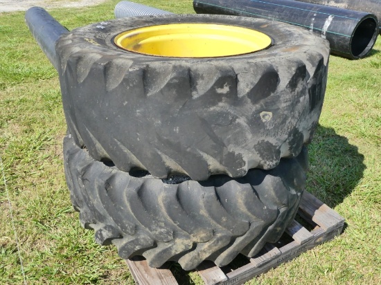(2) Firestone 16.9-26 Tires & Rims