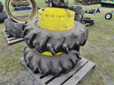 (2) Firestone 12.4-28 Tires on 11" Rims
