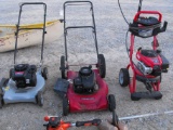 (2) PUSH MOWERS, PRESSURE WASHER AND WEEDEATER
