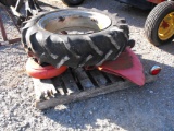 FENDERS,TIRE WGTS, TIRE, BRACKETS OFF AC TRACTOR