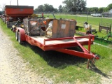 16' FLAT/2' DOVETAIL TRAILER/(2) 3500LB AXLES (RED)  ...0091