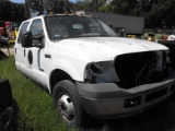 2006 F350 4-DOOR CAB AND FRAME SAVAGE FOR PARTS  NO TITLE