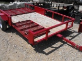 6' X 12' TRAILER WITH SIDE GATE AND END GATE  RED  #...0037