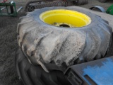 (2)  18.4 X 26  JOHN DEERE TIRES/WHEELS