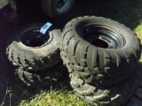 (4) 4-WHEELER TIRES AND WHEELS