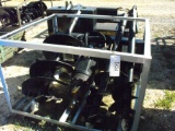 NEW SKID STEER POST HOLE DIGGER WITH 3 AUGERS