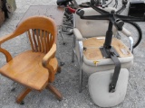 PALLET OF CHAIRS, TABLE AND BICYCLE