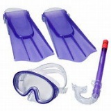 SPEEDO Kids UV Protection Mask/Snorkel/Fin Set - P