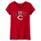 Cincinnati Reds Girls' Love V-Neck T-Shirt XS
