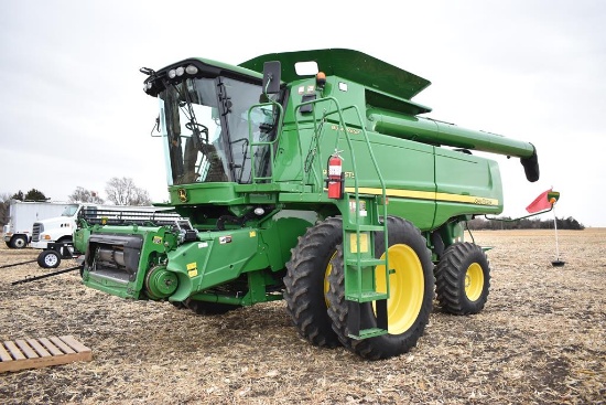 2010 John Deere 9670 STS combine, 1,534 eng./929