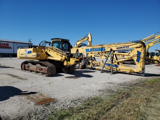 2008 Komatsu PC350 NLC-8 High Reach Demolition Excavator w/ Extra Arm