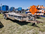 1998 Buck Dandy 20FT Flatbed Trailer w/ Miscellaneous Concrete Forms