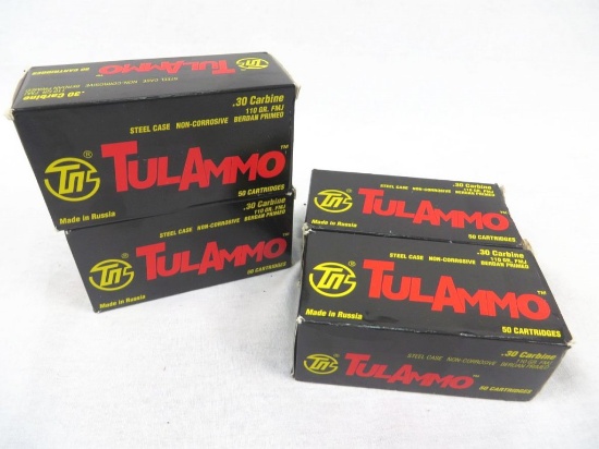 Tulammo .30 Cal Ammo. 200 Rounds of 110 Grain FMJ  .