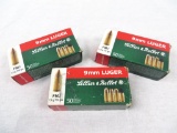 Sellier & Bellot 9mm Ammo. 150 Rounds of 9mm 155  Grain FMJ.