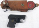 Start Starting .22 Crimped Pistol. Unusual START  Official starting pistol in leather holster with