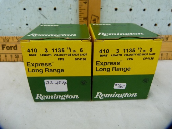 Ammo: 2 boxes/25 Remington .410, 3", 6 shot, 2x$