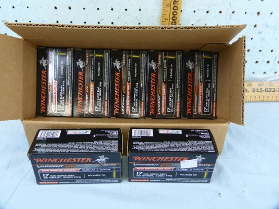 Ammo: 7 boxes/50 Winchester 17 Win Super Mag, 20 gr, 7x$