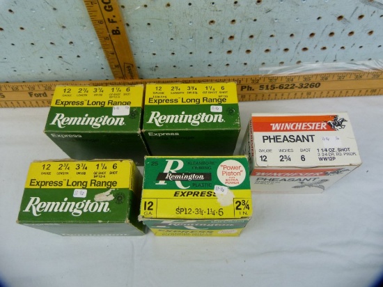 Ammo: 5 boxes/25 Remington & Winchester 12 ga, 5x$