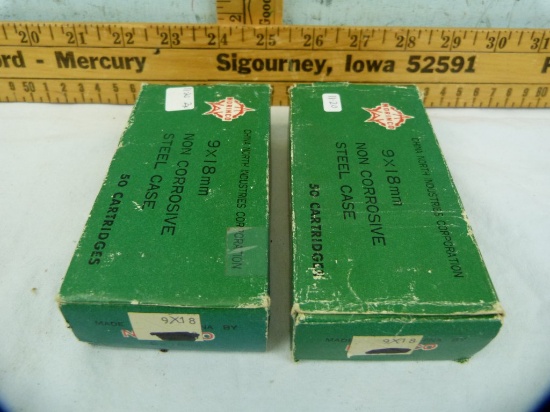 Ammo: 2 boxes/50 Norinco 9 x 18 mm Non-corrosive, 2x$