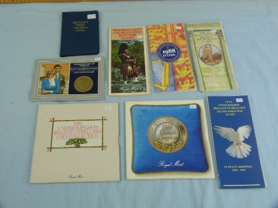 8 items: coins & coin sets of Great Britain