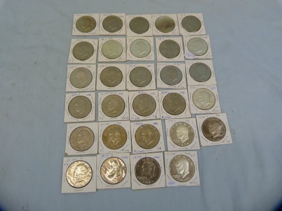 Set of 29 Ike Dollars, 1971-1978, lacks some varieties