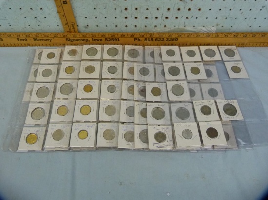 127 Northern Africa & Egypt coins in notebook