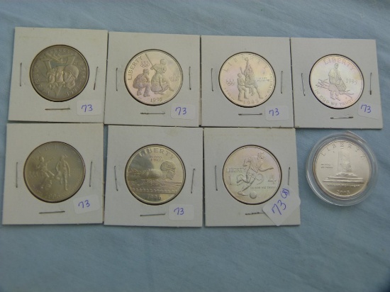 8 US Modern Comm. Half Dollar Proofs