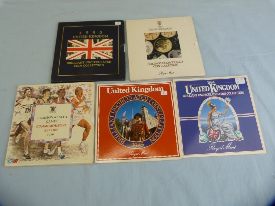 5 items: United Kingdom Mint sets & Coin