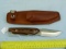 Buck USA 403 fixed blade knife w/leather sheath