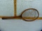 Winchester Bulls Eye tennis racket, wood frame, 26-1/2