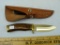 Buck USA 692 knife, wood handle, new w/leather sheath