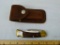 Buck USA 112 lockback knife, new w/leather sheath