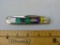 Case XX USA 3254 2-blade knife, green/purple/yellow handles