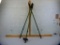 Tripod gun rest shooting sticks, extends to 56-1/2