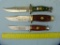 3 Wild West Bowie Knives: #1, #2, & #3, China