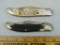 (2) 2-blade folding knives: Parker-Frost & Queen Steel