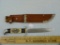 P Holmberg Eskilstuna Sweden knife w/leather sheath