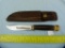 Marble's USA hunting knife w/leather sheath