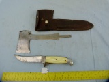 Western USA knife w/interchangeable hatchet