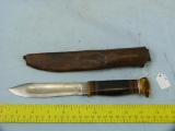 MSA Co (Marble's) USA knife w/leather wrapped handle
