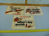 3 Winchester laminated signs - specials, 10