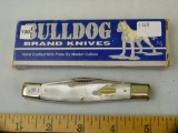 Bulldog Brand 3-blade knife, pearl-like handles, NIB, Germany