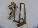 2 Winchester items: saw & meat grinder