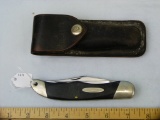Buck USA 317 2-blade knife, w/leather sheath