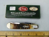 Case XX USA 6254 trapper knife, dr amber bone, NIB